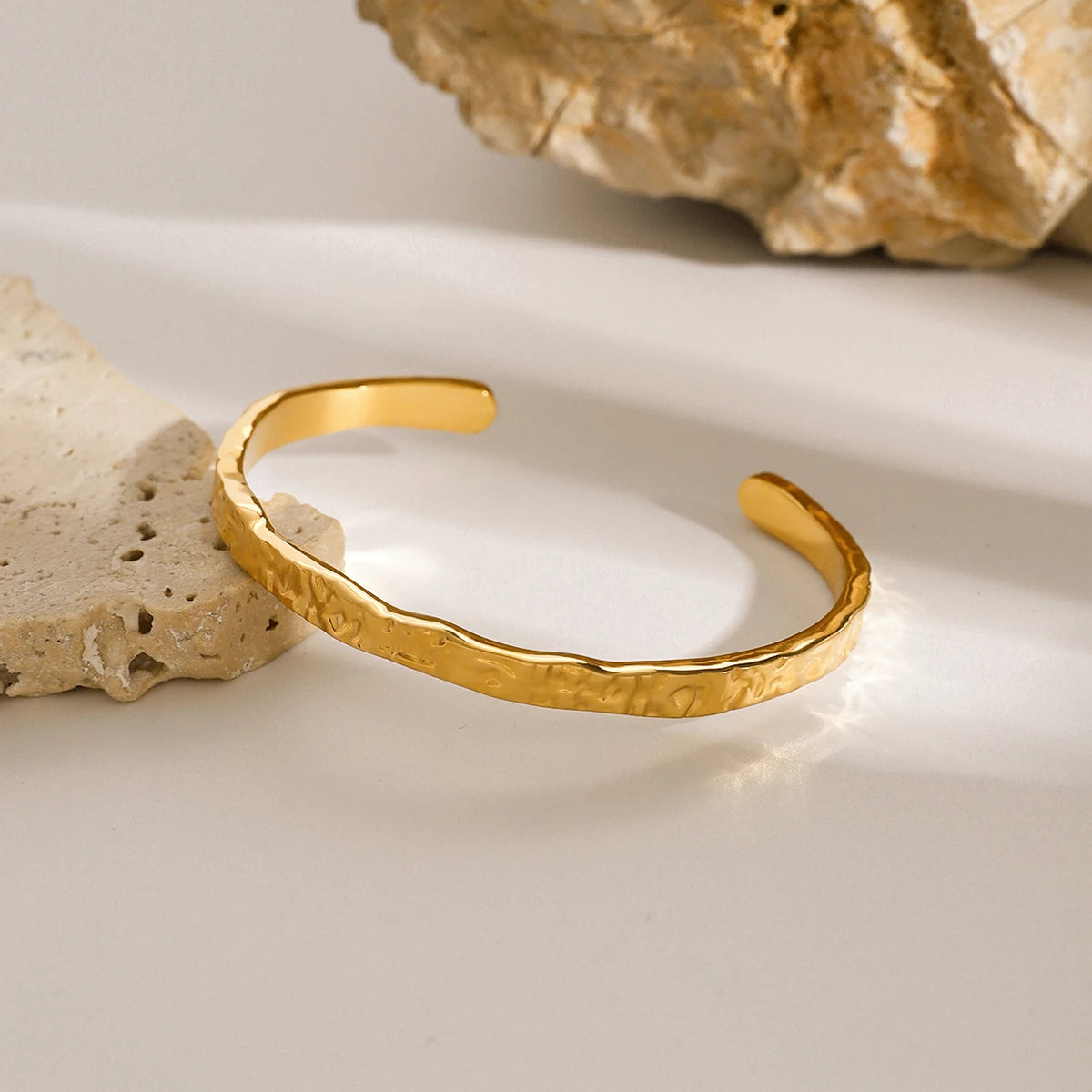 Hammered Texture Cuff Bracelet
