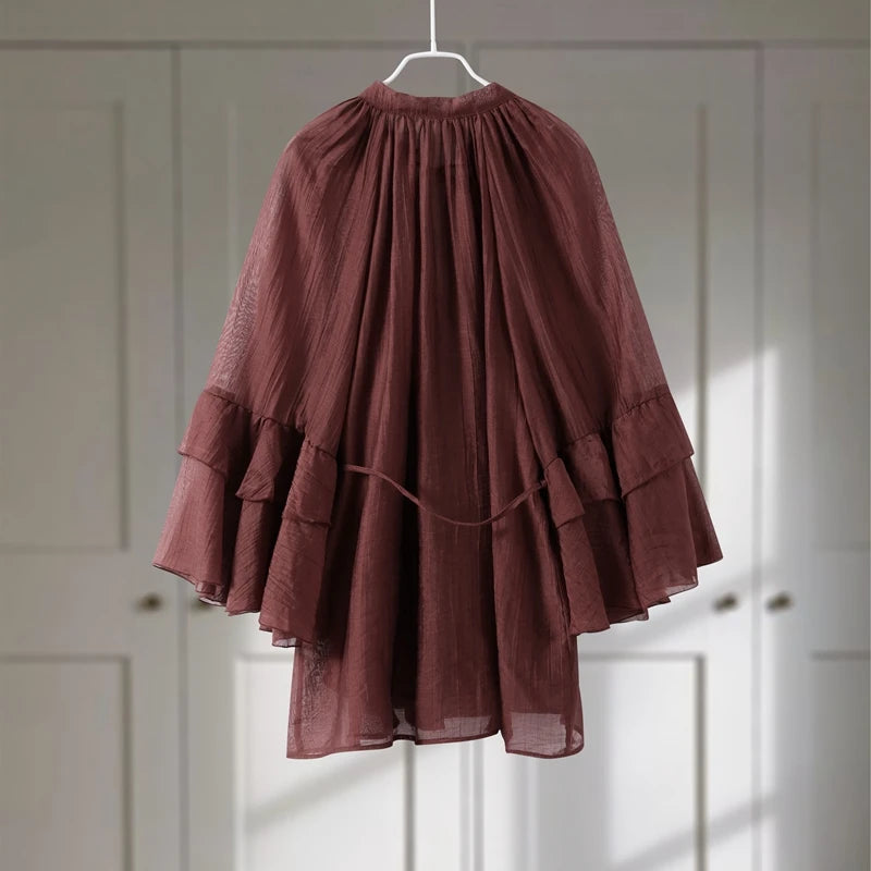 Flounce Mini Dress – Chiffon Romance with Modern Flow
