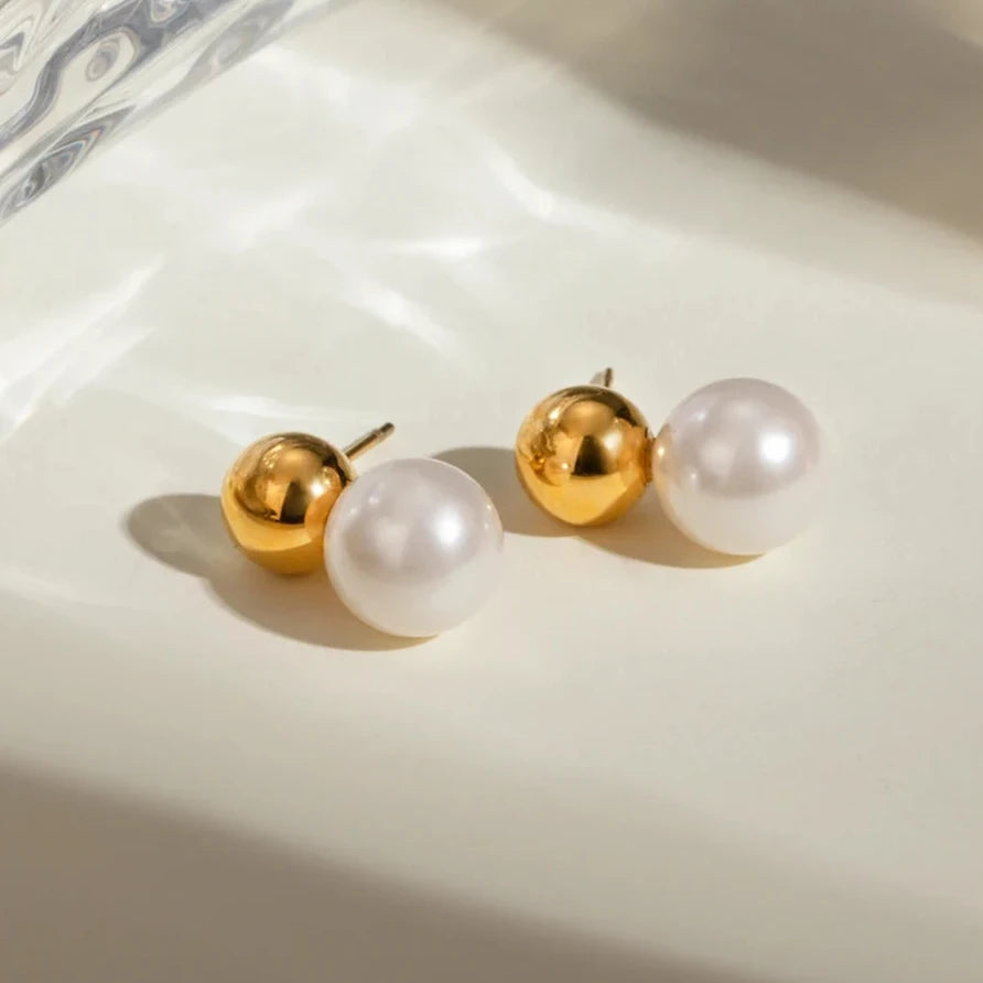 Minimalist Pearl Drop Earrings