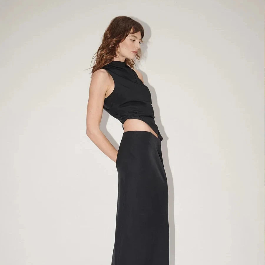 Silky Summer Tank & Skirt Set – Loose-Fit Elegance