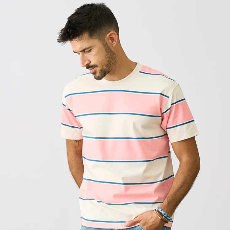 Sorona Cooling Striped T-Shirt Summer New 2025