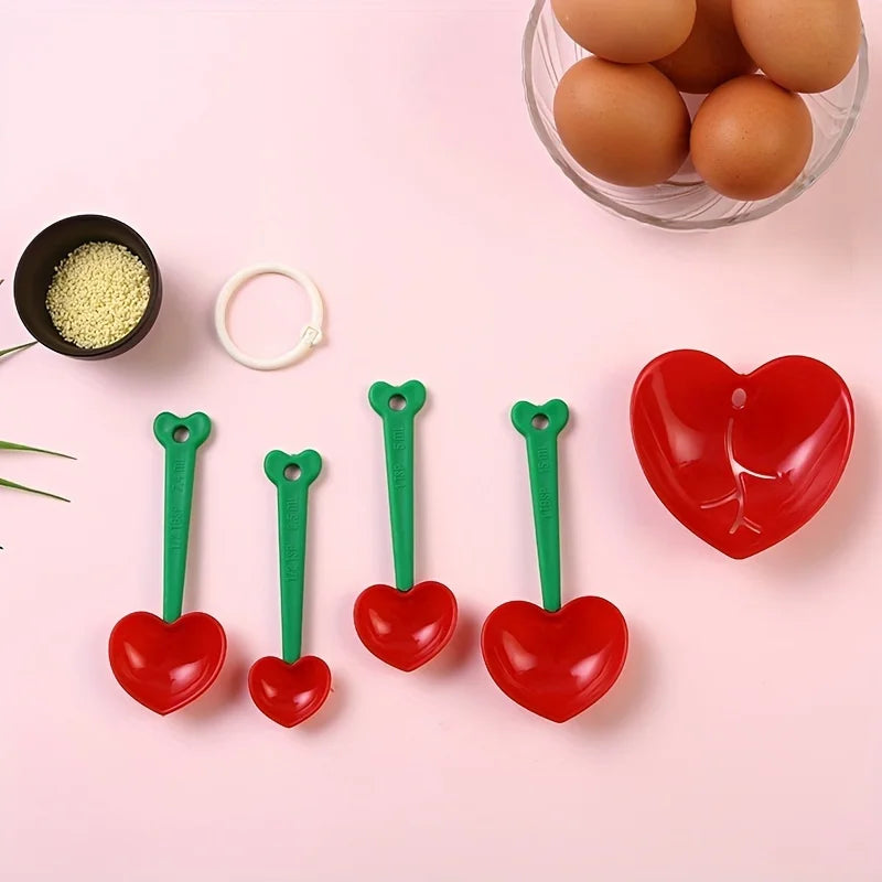 5-Piece Heart-Shaped Measuring Spoon Set