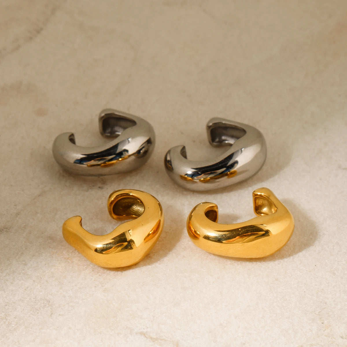 Plated Irregular Ear Clip