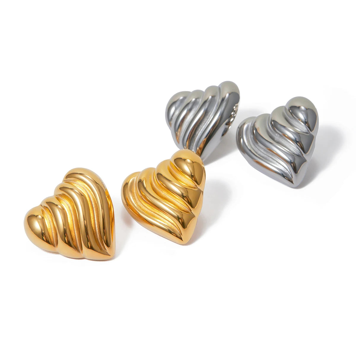 Wavy Heart Earrings