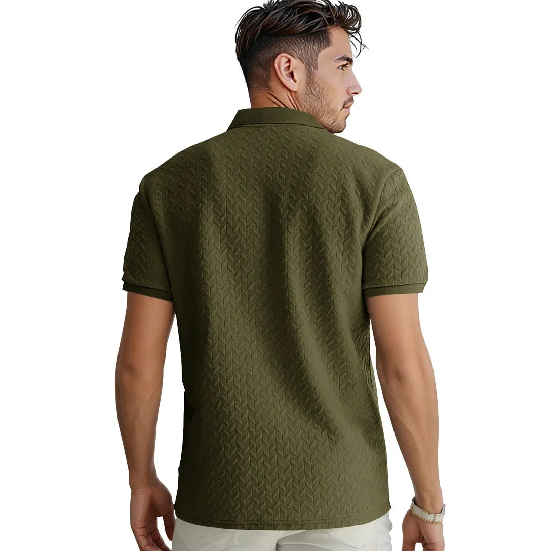 2025 Summer Men’s Floral Polo Shirt