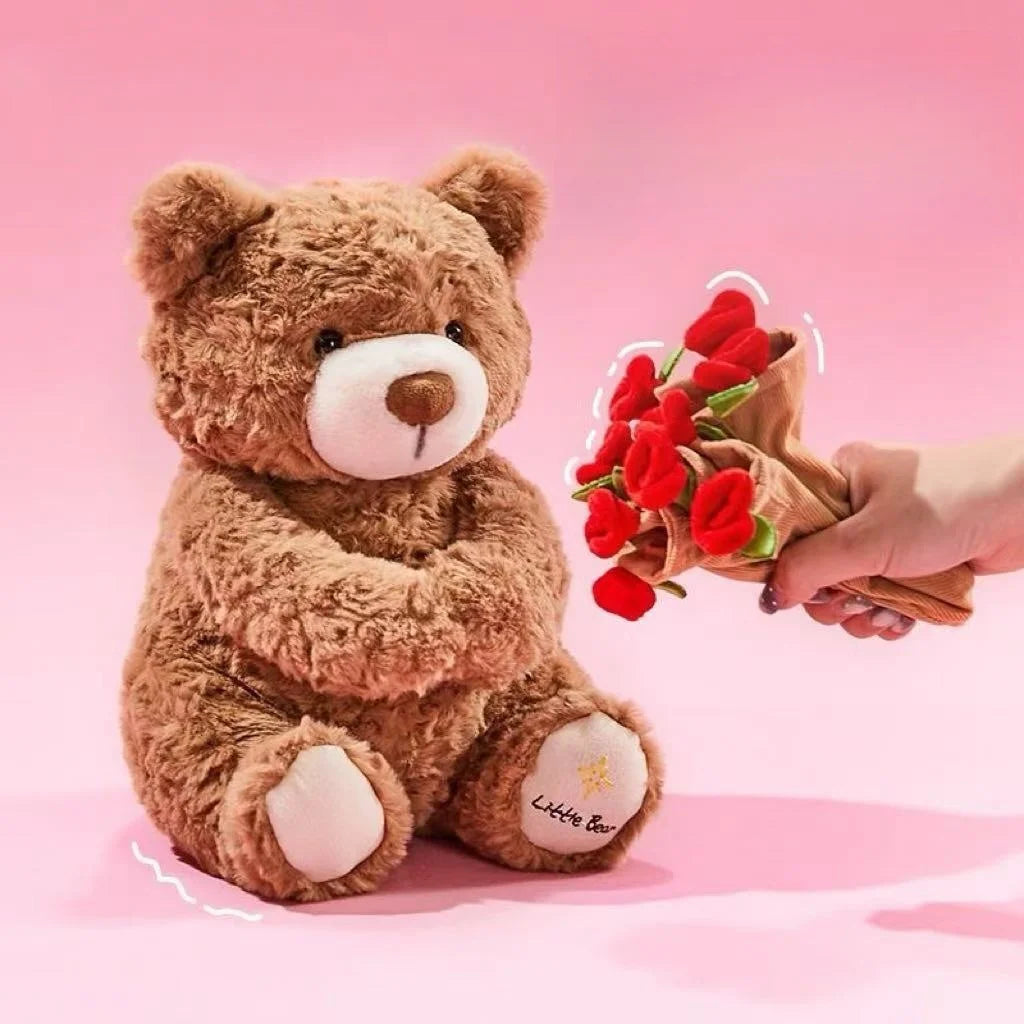 Cartoon Rose Bear Plush Toy