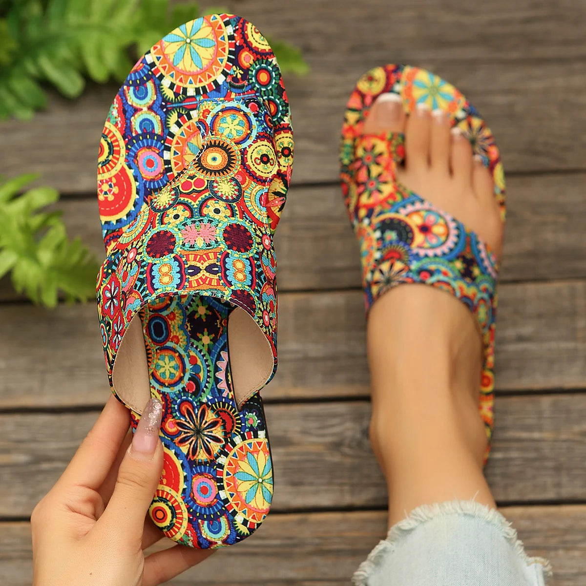 Bohemian Clip-Toe Flat Sandals 2025 Summer