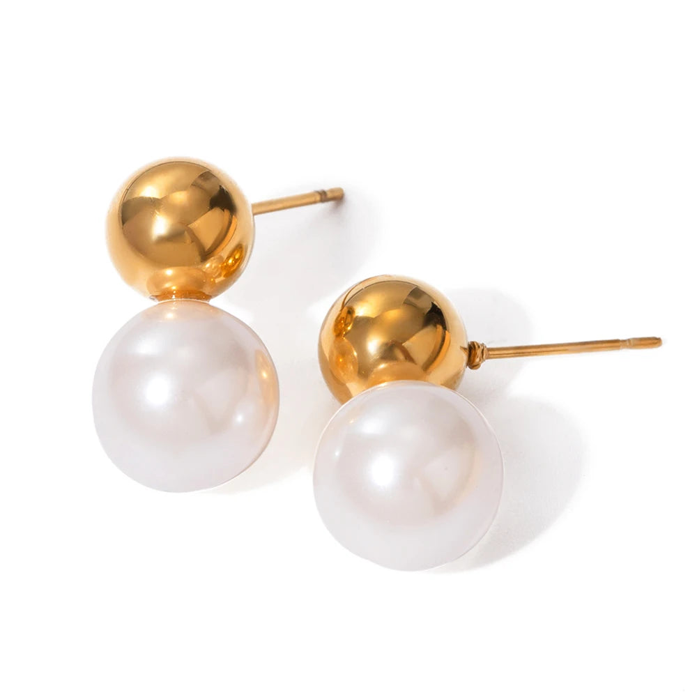 Minimalist Pearl Drop Earrings